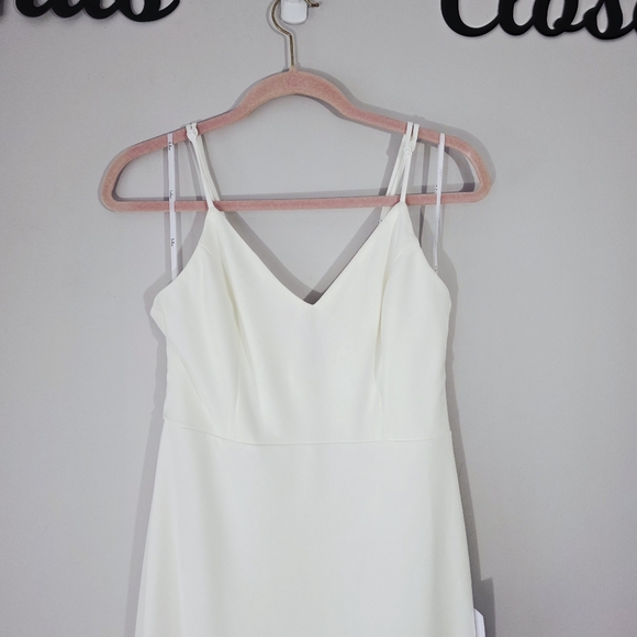 Lulus Feeling of Forever White Sleeveless Mermaid Maxi Dress Size Medium NWT - Picture 5 of 14